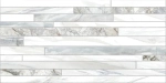 Настенная плитка ALMA Ceramica TWU09MRC017 Mercury 50x24.9 белая / серая глянцевая рельефная под полосы