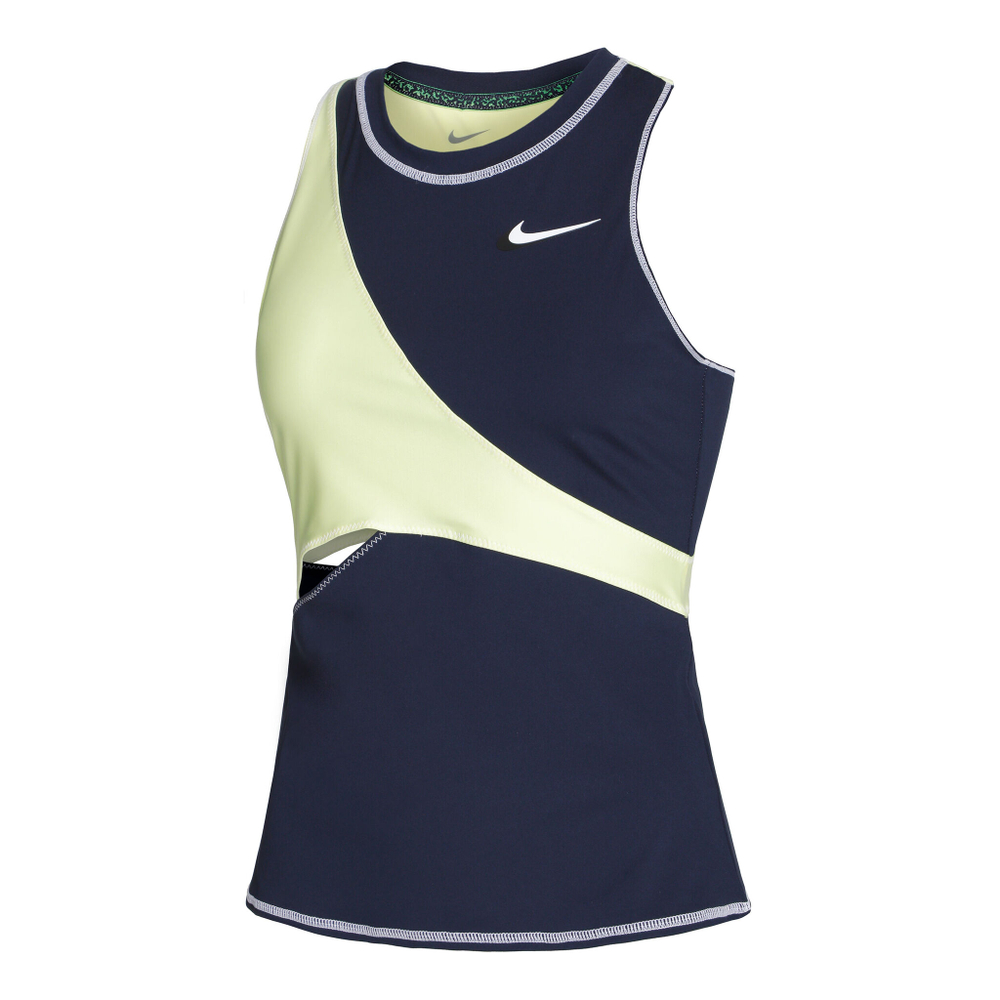 Женская теннисная майка Nike Court Dri-Fit Slam NT PS Tank Top Women - Blue, Yellow