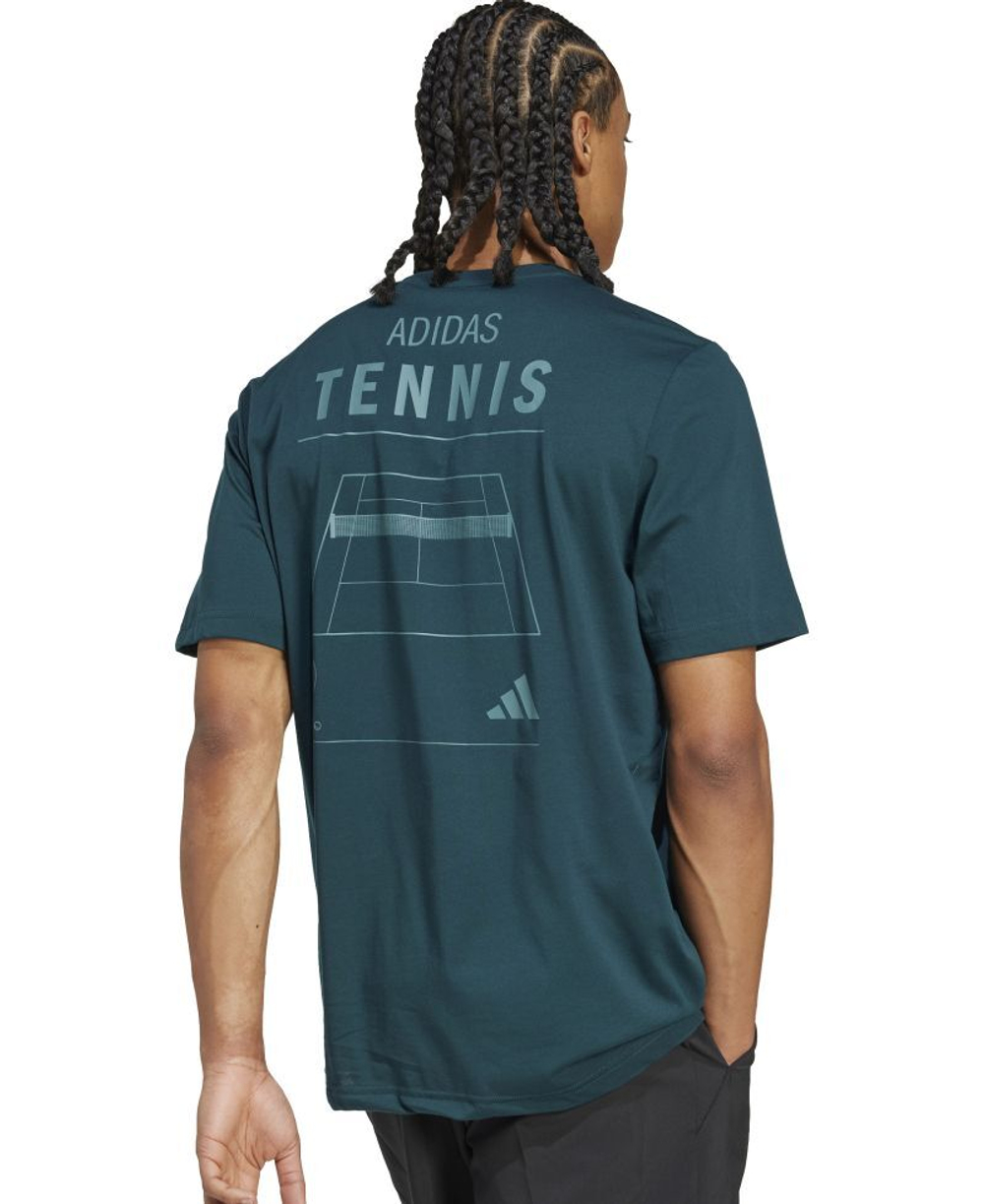 Мужская теннисная футболка Adidas Padel Категория Графика - Аврора Плющ