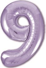 Agura Шар 40" / 102 см "Цифра 9" Сиреневый (БГ-60)