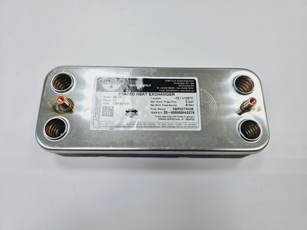 Теплообменник ГВС ZILMET (12пл.) для HAIER L1P15(20)-F21S(T) (арт. A01011)