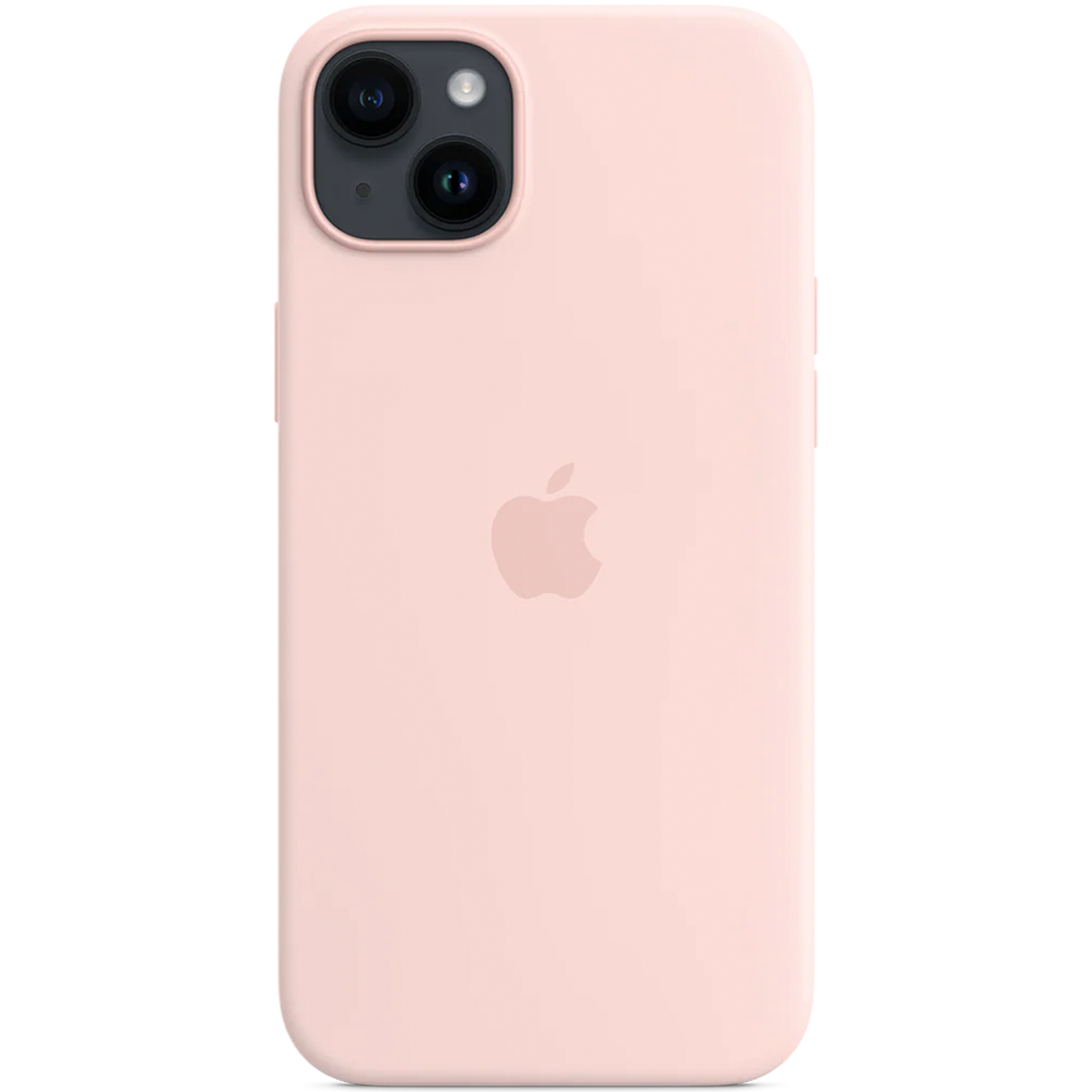 Силиконовый чехол с поддержкой MagSafe Apple Silicone Case для iPhone 14 Plus, Chalk Pink (Розовый мел)