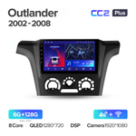 Teyes CC2 Plus 9" для Mitsubishi Outlander 1, Airtrek  2002-2008