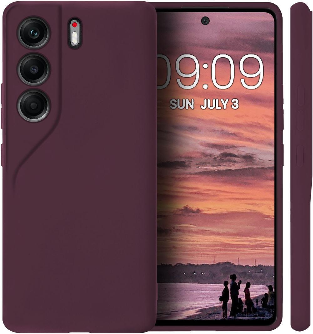 Мягкий Soft Touch чехол из силикона для TECNO CAMON 40 с бархатной подкладкой
