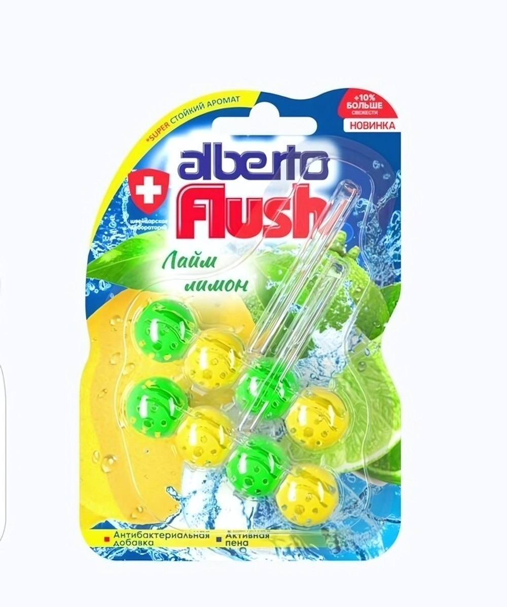 Чистящее средство для унитаза Flush с ароматом «Лимон и лайм» 2шт