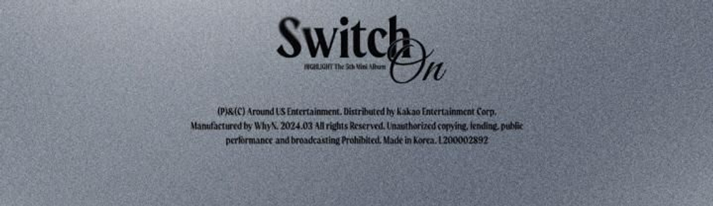 Альбом HIGHLIGHT - SWITCH ON 5th Mini Album RANDOM Version