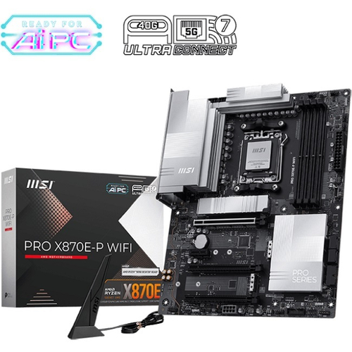 Материнская плата MSI PRO X870E-P WIFI (AM5/AMD X870E/4xDDR5/3xPCI-Ex16/PCI-Ex1/3xM.2/SB/Wi-Fi/BT/GLAN/HDMI/DP/ATX)
