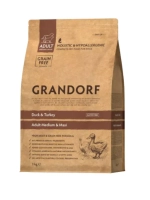 Grandorf (Грандорф) корм сухой беззерновой для собак утка с индейка 3кг