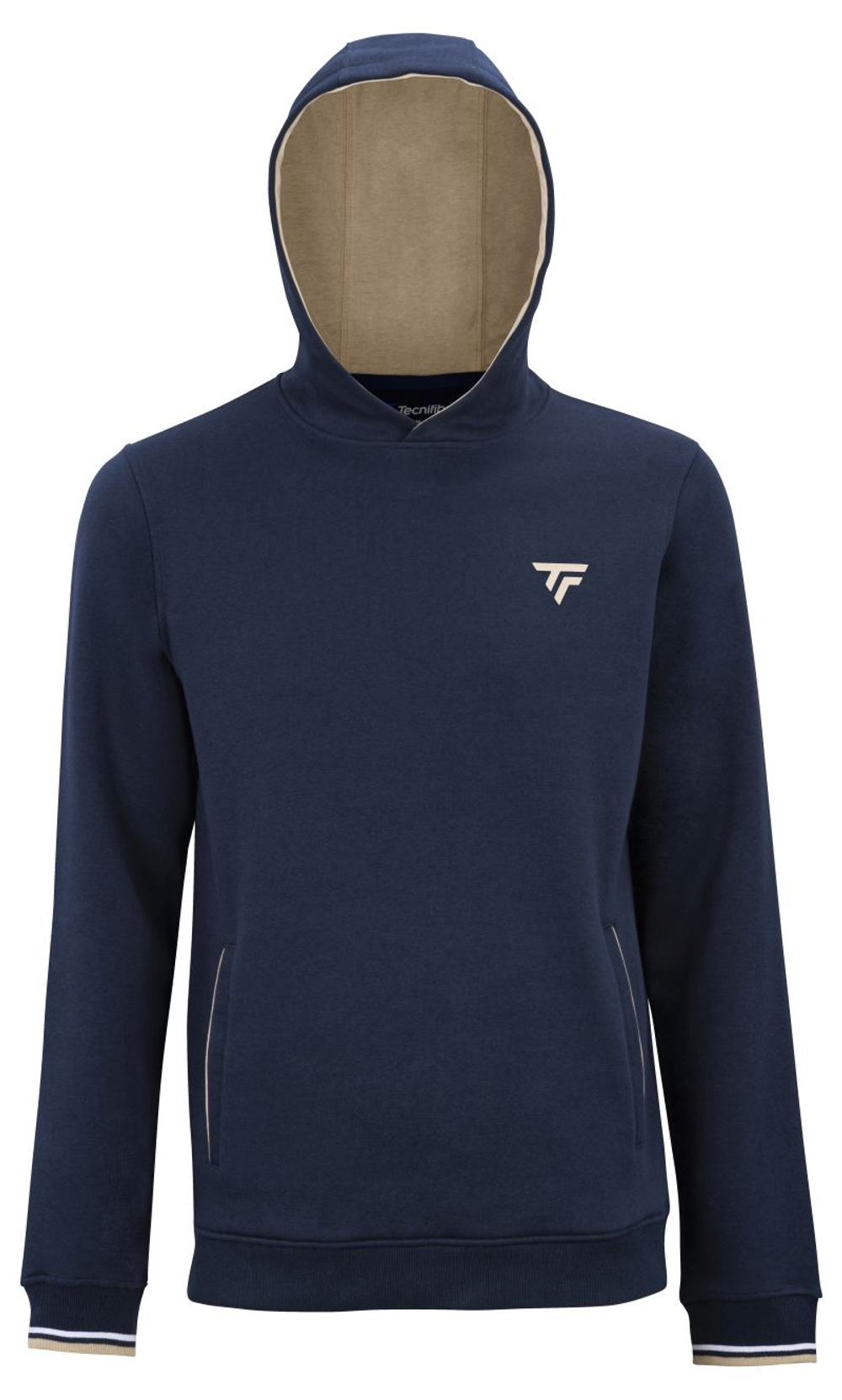 Мужская теннисная толстовка Tecnifibre Navy Hoodie — темно-синяя