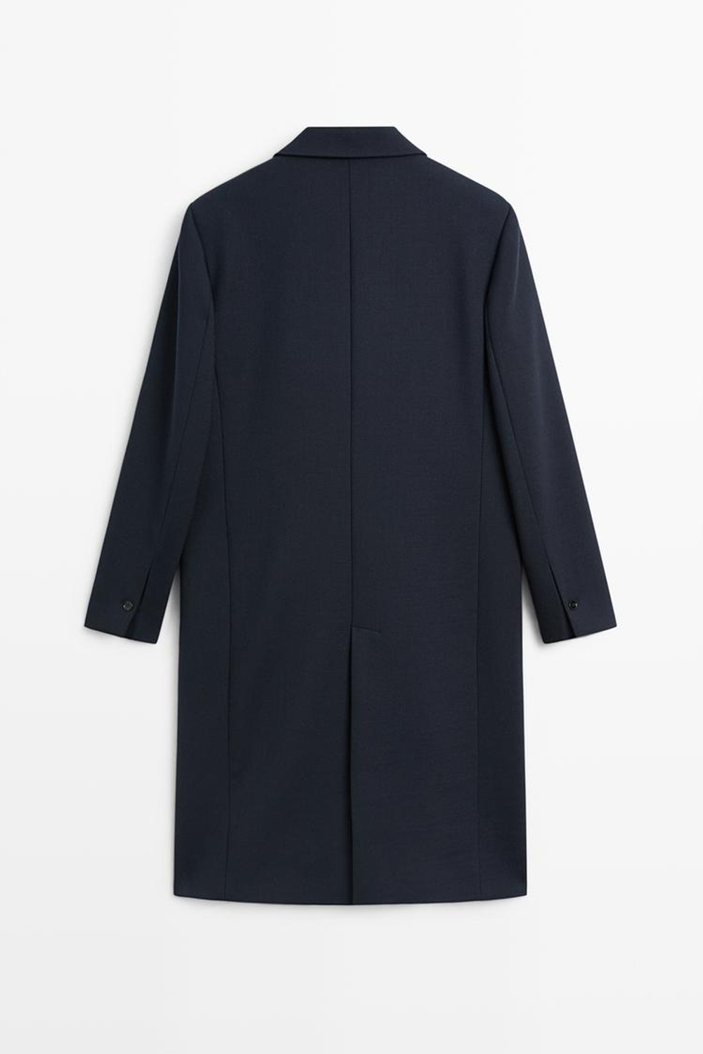 Massimo Dutti Шерстяное пальто, темно-синий