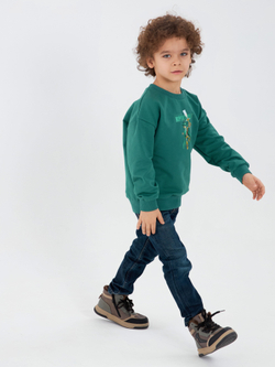 Свитшот детский CROOT Basic Oversize для мальчика, темно-зеленый, хлопок