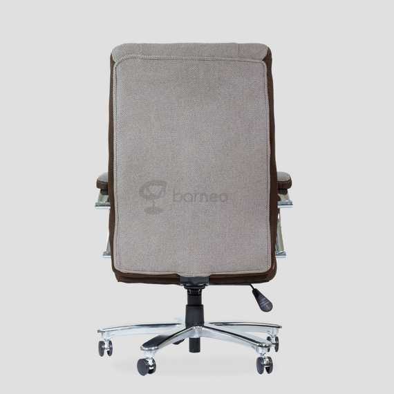 Кресло Barneo K-306 BIG SIZE XXL для руководителя коричневая ткань, газлифт 3кл