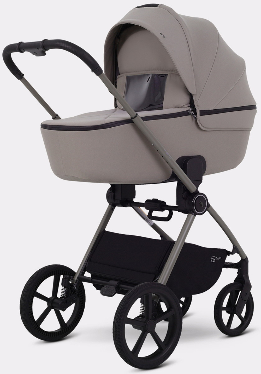 Детская коляска Rant Teo Soft 3 в 1 с автокреслом Cruise Black Cloud