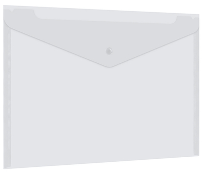 Папка-конверт с кнопкой А4 "Universal" 0,15мм. до 100л. прозрачная (BRAUBERG)