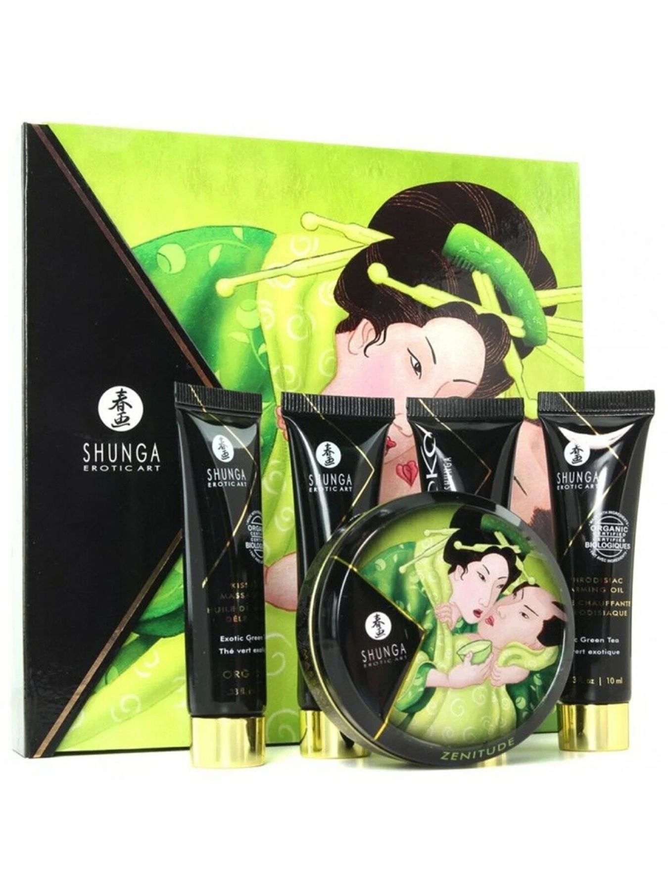 набор Geisha's Secret органика Экзотический зеленый чай, 5 предметов