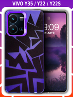 Дизайнерский чехол из пластика для VIVO Y35, VIVO Y22 и VIVO Y22s с усиленной защитой камеры и глянцем