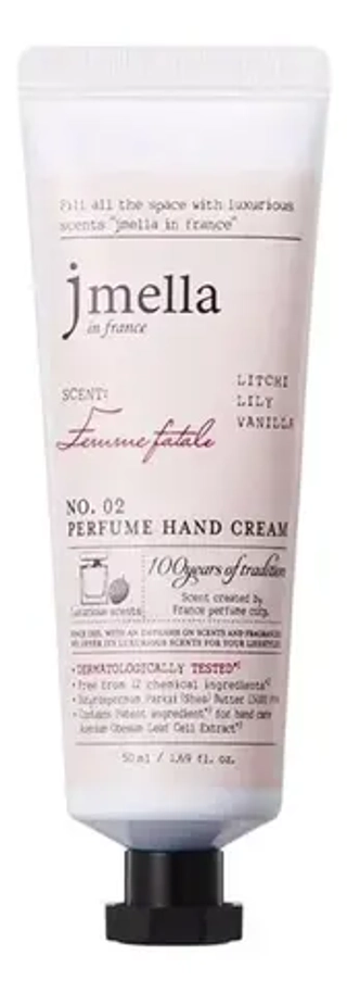 JMELLA Крем для рук "Личи, лилия, ваниль"-IN FRANCE FEMME FATALE PERFUME HAND CREAM,50 мл
