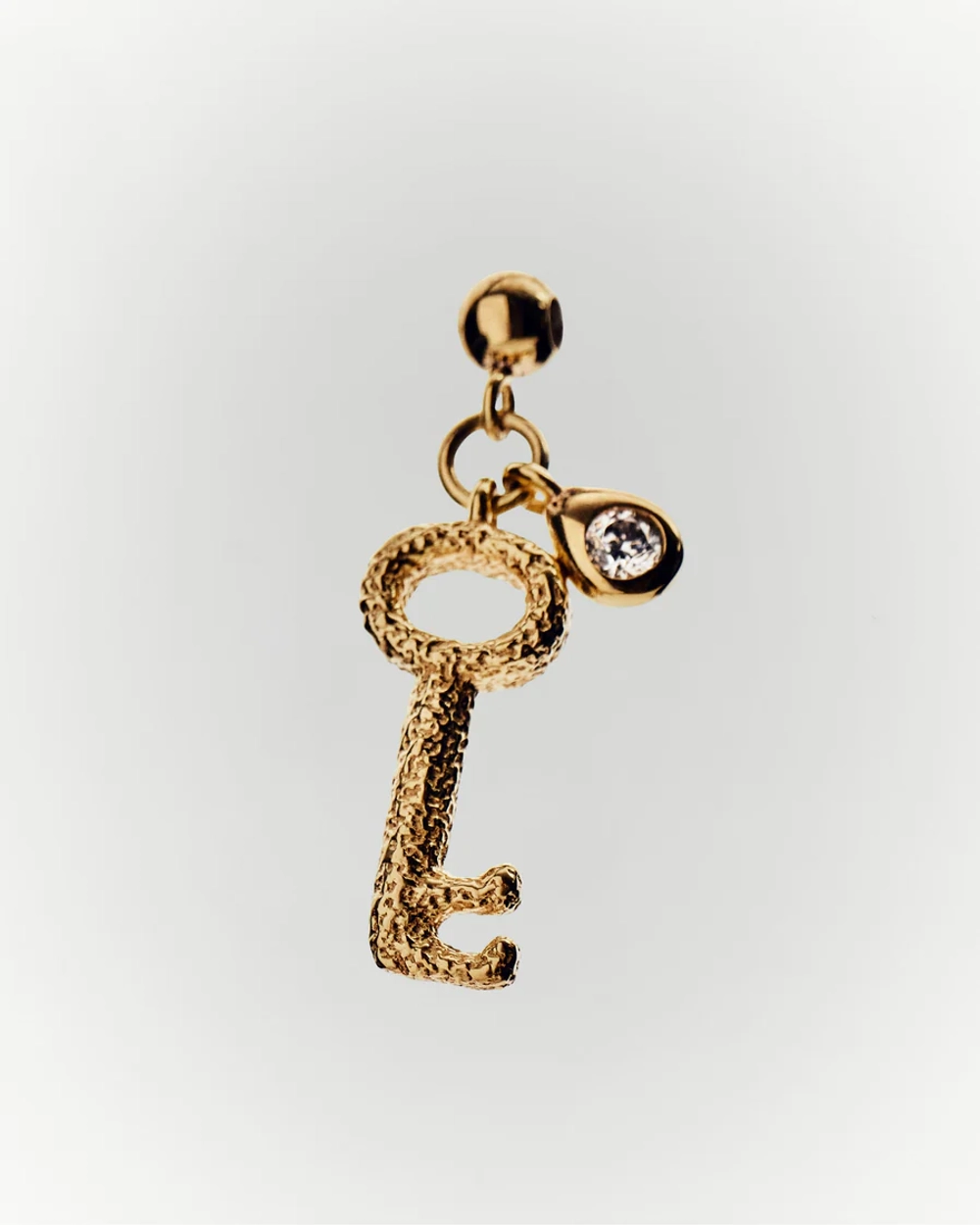 Подвеска-шарм Key серебро 925 пробы покрытое золотом