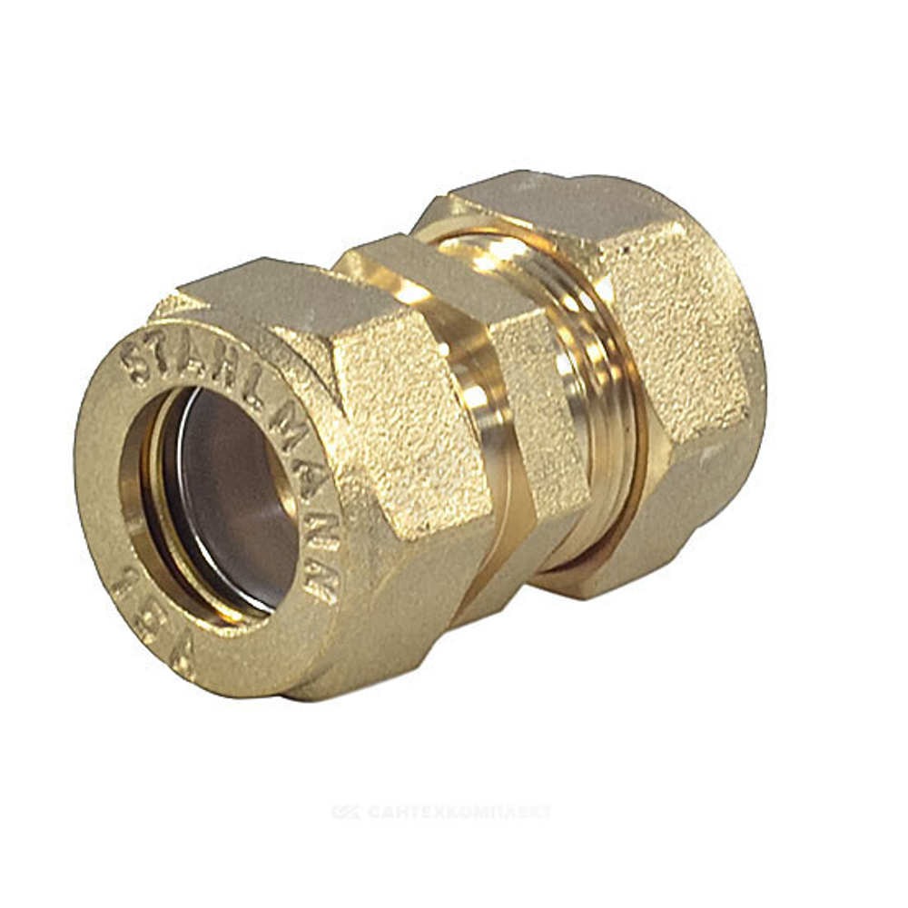 Муфта латунь 32A обжим STAHLMANN SSWL32/320BEF