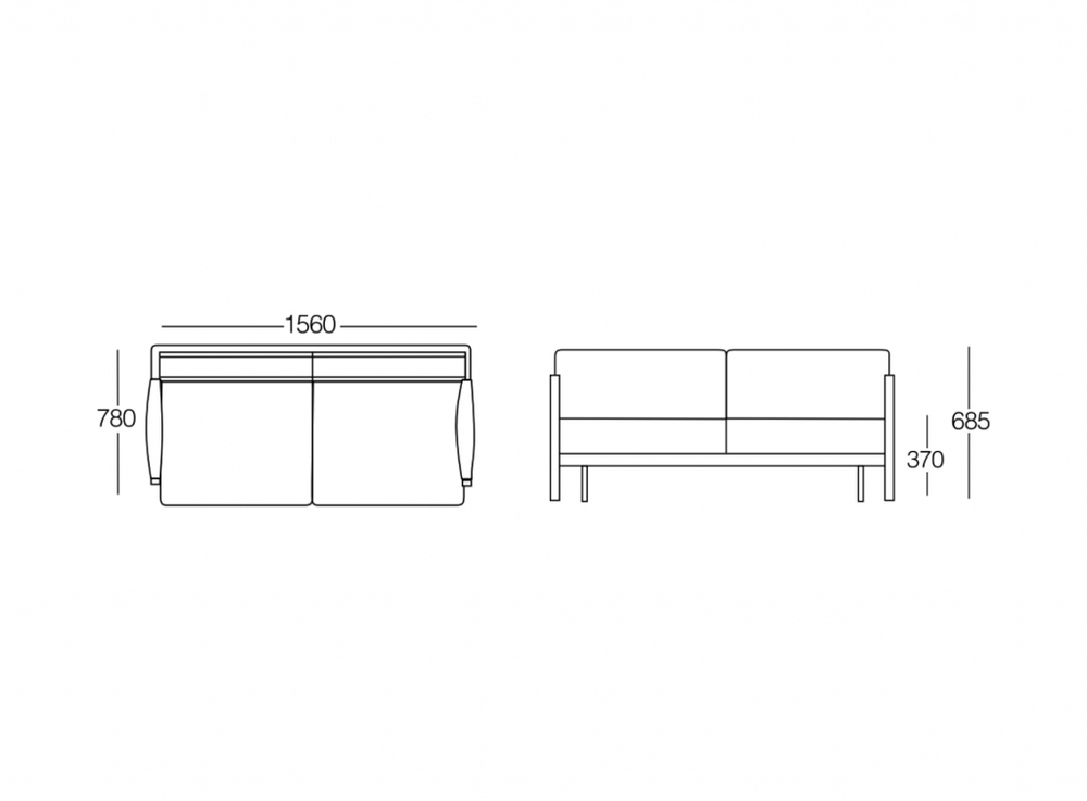 Диван двухместный Papatya Loca Sofa LS 02