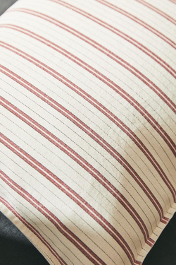 ZARA HOME ЧЕХОЛ НА ПОДУШКУ С КОНТРАСТНОЙ ПОЛОСКОЙ, КРАСНЫЙ