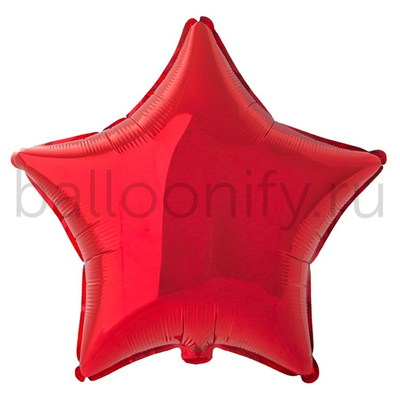Фольгированная фигура, звезда, 18"/46СМ Металлик Red