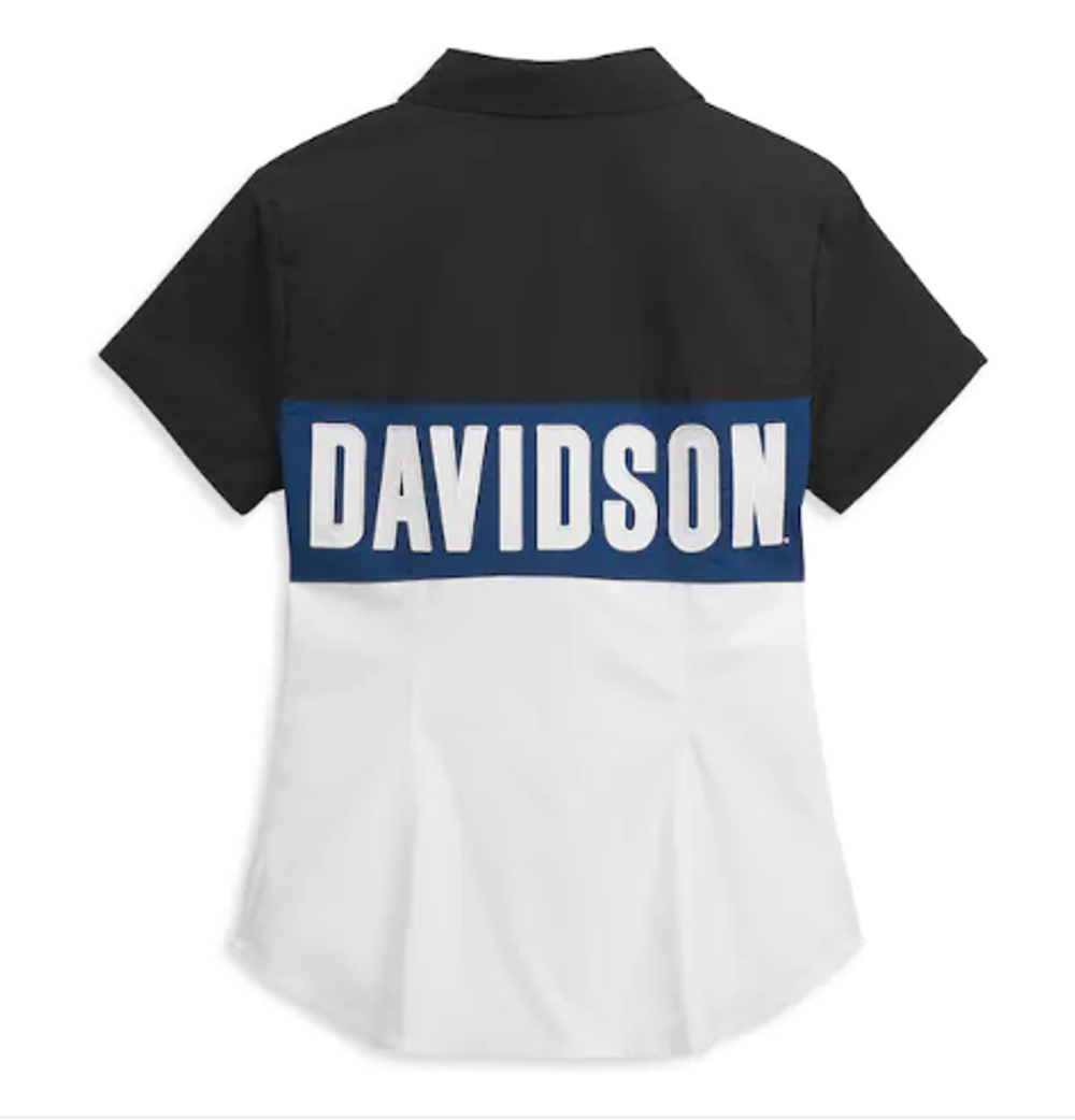 Рубашка Block Letter Zip Front Woven Harley-Davidson