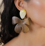 Серьги Nature Bijoux, Fioria, с деревом роблес и перламутром, NB26.1-12-90490 (коричневый)