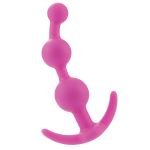 Розовая силиконовая анальная цепочка 13см California Exotic Novelties Booty Call SE-0396-35-2
