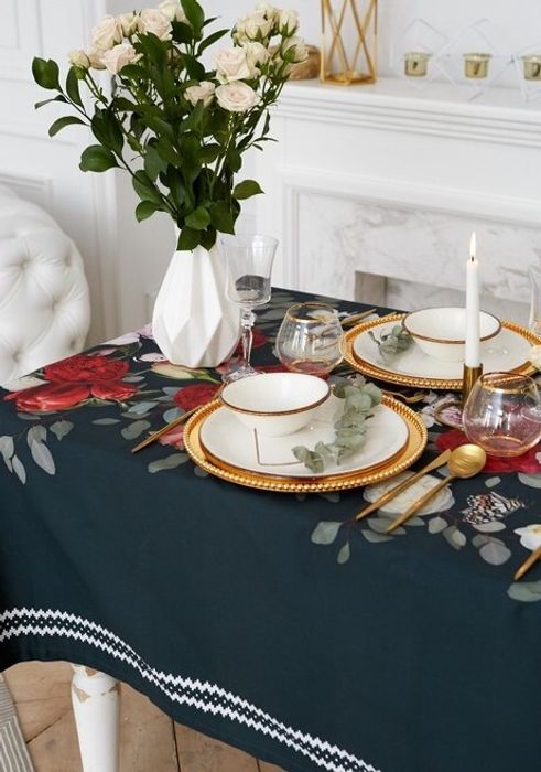 Скатерть "Этель" Flowers 220х147 см, 100% хлопок, саржа 190 г/м2
