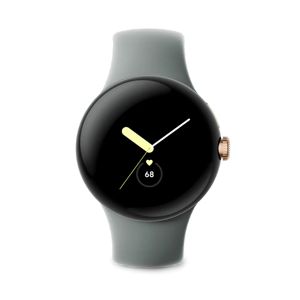 Умные часы Google Pixel Watch Wi-Fi 41mm, Champagne Gold/Hazel (Золотистый шампанский корпус, ремешок цвета орешник)