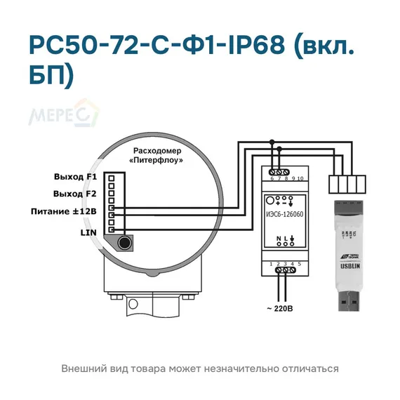 РС50-72-С-Ф1-IP68 (вкл. БП)