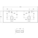 Столешница под раковину BelBagno 140 EK-140-2-BO Bianco Opaco