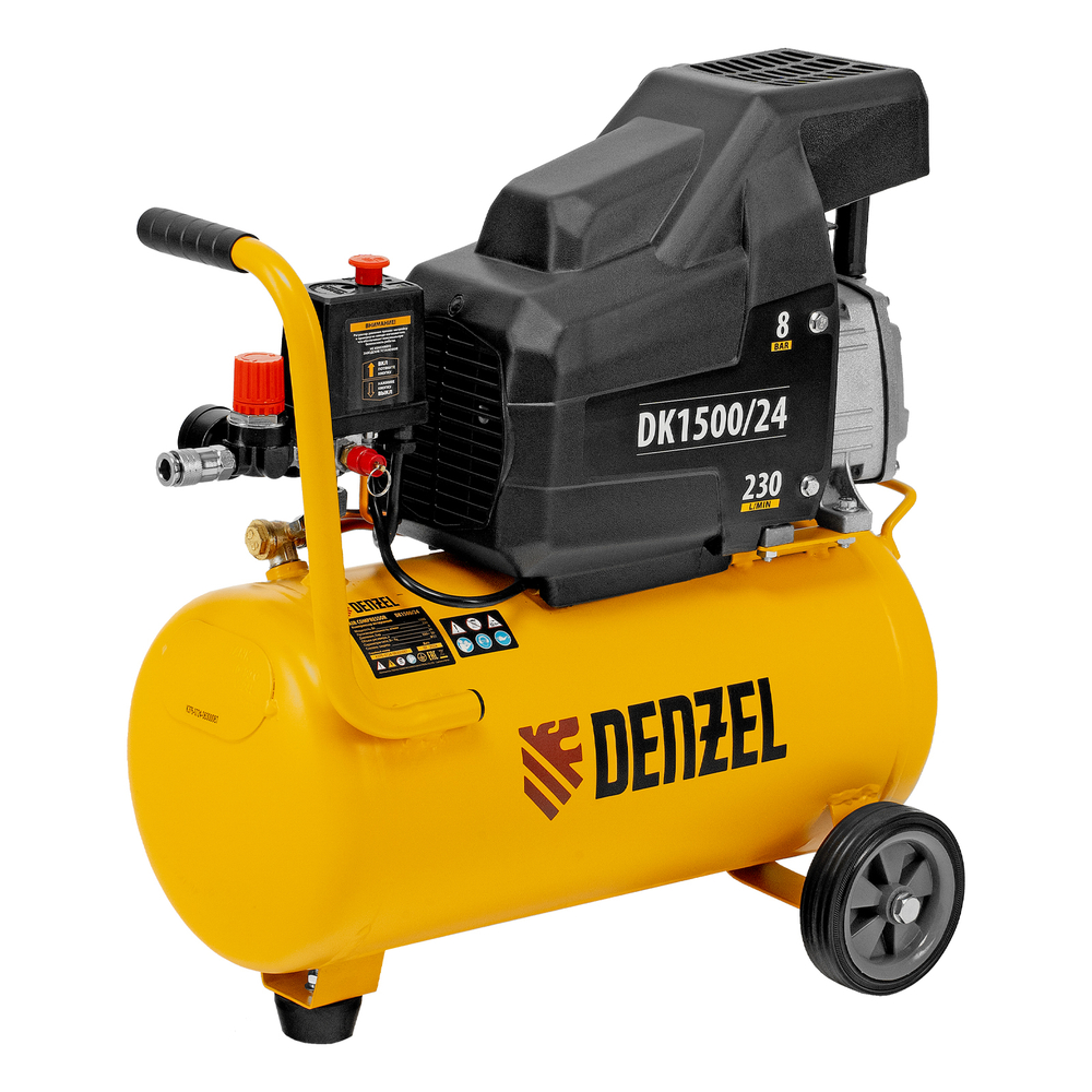Компрессор воздушный DK1500/24,Х-PRO 1,5 кВт, 230 л/мин, 24 л// Denzel
