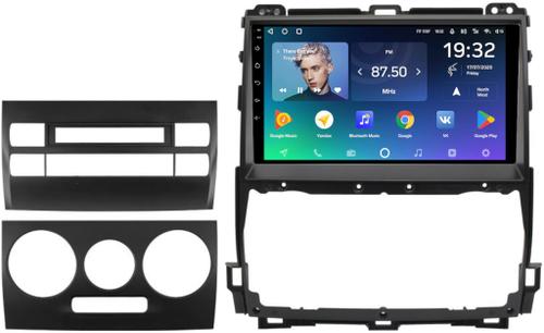 Магнитола для Toyota Land Cruiser Prado 120, Lexus GX470 (экран климата внизу, большая рамка) - Teyes CC2 PLUS монитор 9" QLED, Android 10, Быстрая, SIM-слот