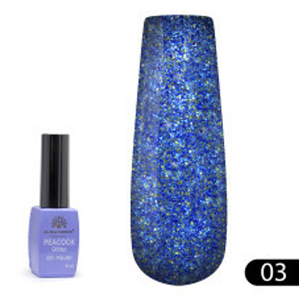 ГЕЛЬ ЛАК PEACOCK 8 МЛ, 03