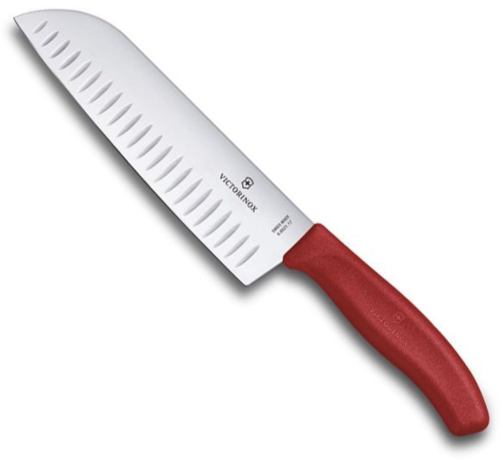 Нож Victorinox сантоку с прямым лезвием 17 см красный (6.8521.17B) 3