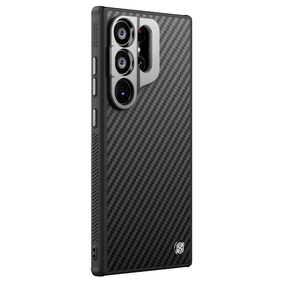 Чехол от Nillkin из арамидного карбона (кевлар) для Samsung Galaxy S24 Ultra, серия CarboProp Case (Camera-visible Version)