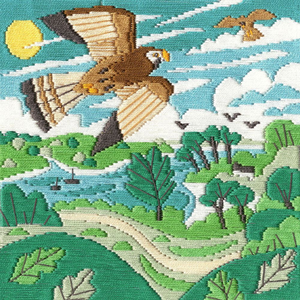 Набор для вышивания нитками Derwentwater Designs, Kestrels, 16х16 см Набор для вышивания нитками Derwentwater Designs, Kestrels, 16х16 см