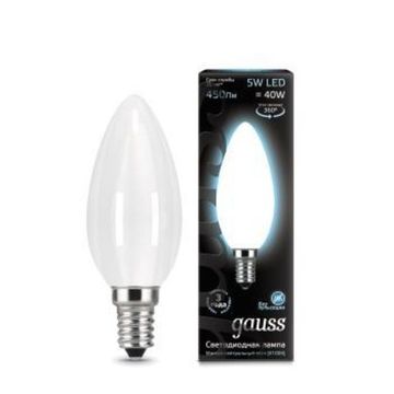 Лампа Gauss LED Filament Candle OPAL E14 5W 4100К 103201205