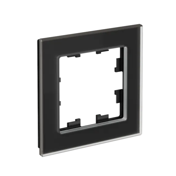 Рамка стеклянная на 1 пост Systeme Electric AtlasDesign Nature Черный матовый ATN331001