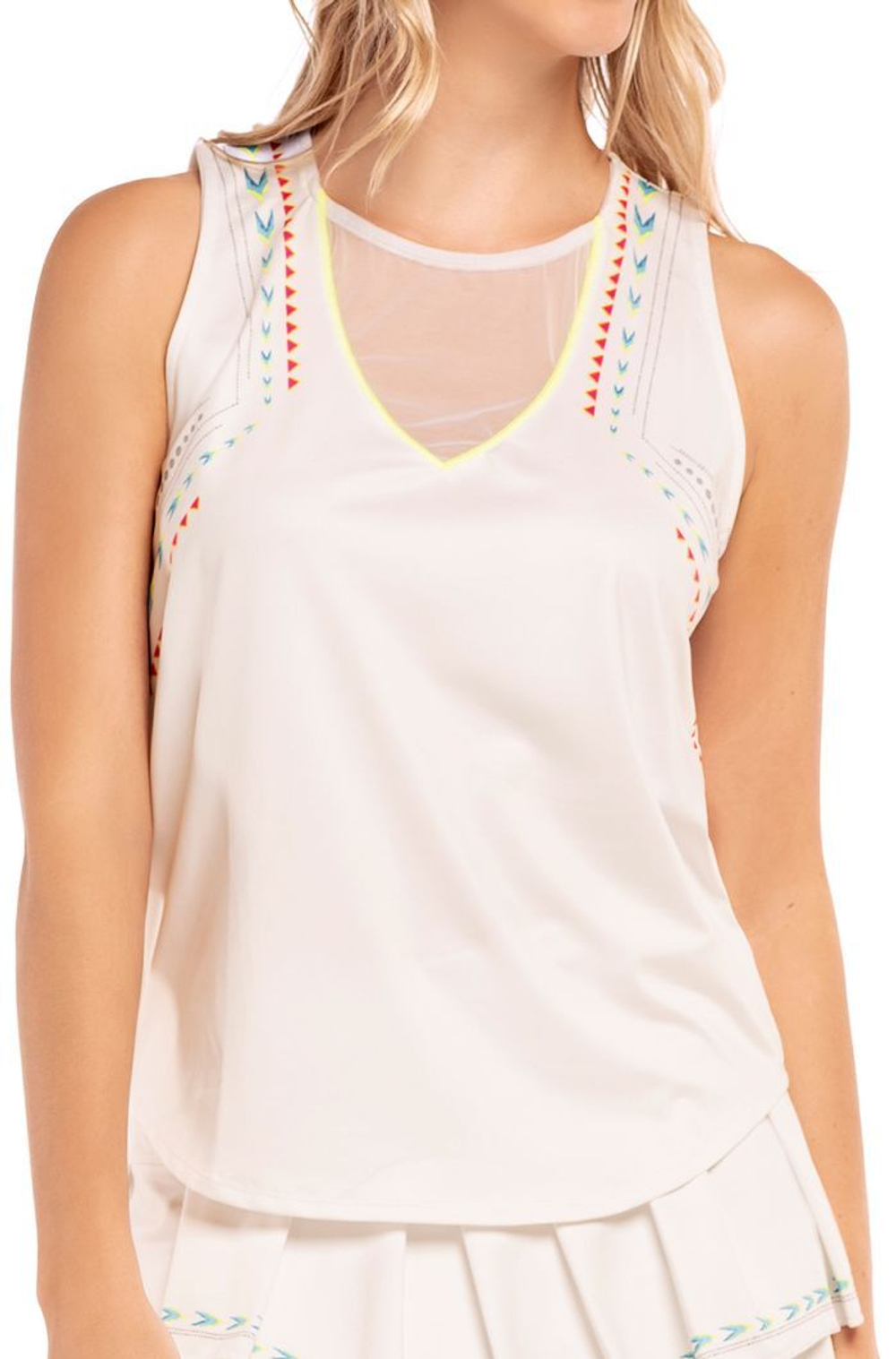 Топ теннисный Lucky in Love Desert Vibes Arrow Stripe Tank - white
