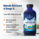 Nordic Naturals, Arctic Cod Liver Oil™, со вкусом апельсина, 1060 мг, 237 мл (8 жидк. унций)