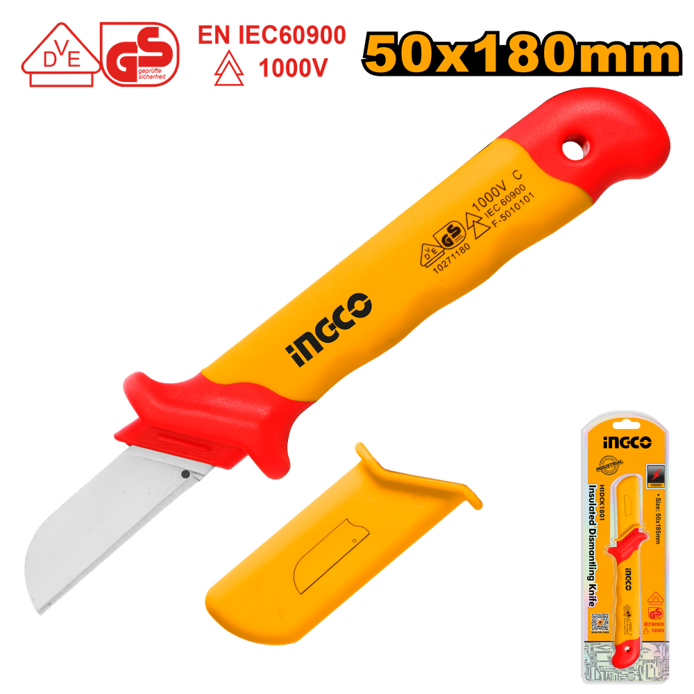 Нож диэлектрический прямой INGCO HICK1801 INDUSTRIAL Нож диэлектрический прямой INGCO HICK1801 INDUSTRIAL