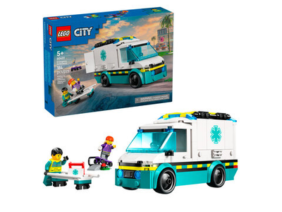 Конструктор Лего Сити Скорая помощь | LEGO City Ambulance 60451 — набор для детей 184 деталей (5+)