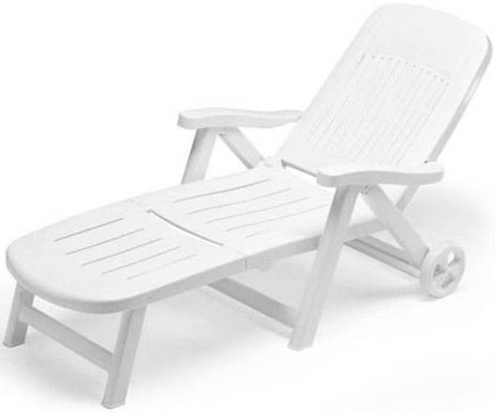 Шезлонг-лежак пластиковый SCAB GIARDINO California Sun-bed, белый