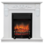 Каминокомплект Real Flame Dominica WT с очагом Fobos Lux Black RC