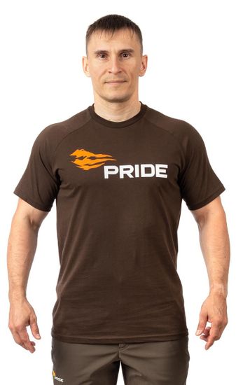 Футболка PRIDE Logo T-Shirt (Лого)(хлопок, т.коричневый) PRTS-03DBR