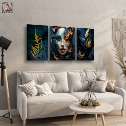 Картина модульная "Она самурай", 80 см х 40 см