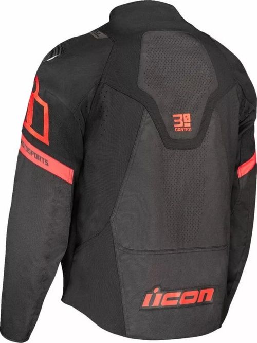 Купить Мотокуртка Текстильная Icon Contra 3 Hero Jacket / Черно-красный